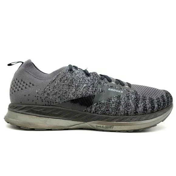 Brooks Bedlam Charcoal Knit Mesh Lace Up Athletic Running Shoes Men's 13 D